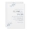 Elegant Modern Minimal Blue Wedding Invitation