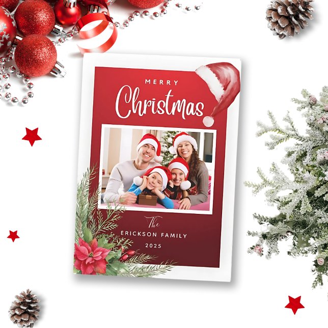 Elegant Modern Minimal | Christmas Family Photo Holiday Card (Creator Uploaded)