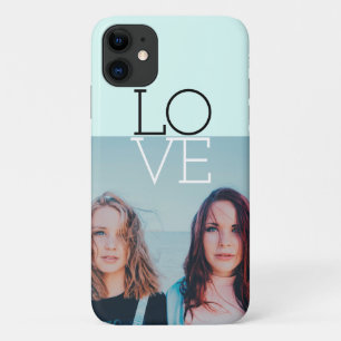Elegant modern minimal custom love photo iPhone 11 case