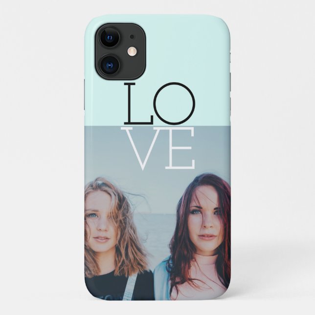Elegant modern minimal custom love photo Case-Mate iPhone case (Back)