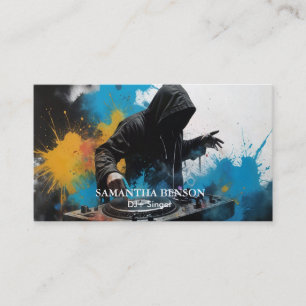 Elegant Modern minimal dj music Business Card