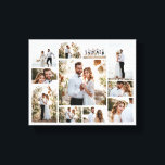 Elegant modern minimal photo collage simple clean  canvas print<br><div class="desc">Elegant modern minimal photo collage simple clean lines family gift print.</div>