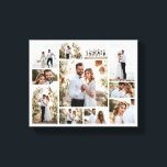 Elegant modern minimal photo collage simple clean  canvas print<br><div class="desc">Elegant modern minimal photo collage simple clean lines family gift print.</div>
