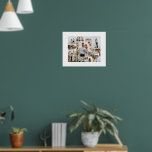 Elegant modern minimal photo collage simple clean  poster<br><div class="desc">Elegant modern minimal photo collage simple clean lines family gift print.</div>