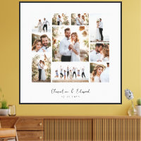 Elegant modern minimal photo collage wedding