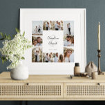Elegant modern minimal photo collage wedding poster<br><div class="desc">Elegant modern minimal personalised ampersand wedding photo collage simple clean lines family gift print.</div>