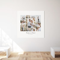 Elegant modern minimal photo collage wedding