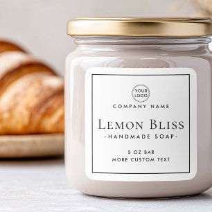 Elegant modern minimal square product label