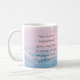 Elegant Modern Minimalist 2 Custom Quote Coffee Mug