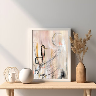 Elegant modern minimalist abstract art poster