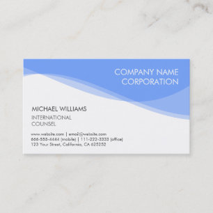 ELEGANT MODERN MINIMALIST BLUE TARGET BUSINESS CARD