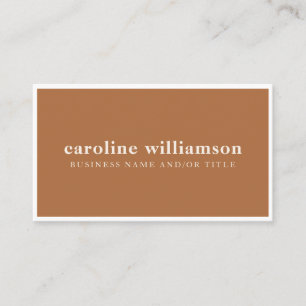 Elegant Modern Minimalist Boho Terracotta Rust Business Card