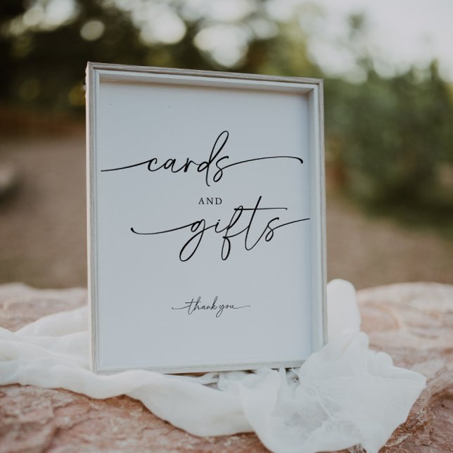 Elegant Modern Minimalist Cards And Gifts Sign (Creator Uploaded)
