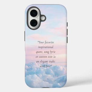 Elegant Modern Minimalist Custom Quote iPhone 16 Case