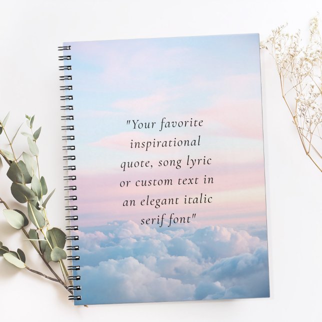 Elegant Modern Minimalist Custom Quote Notebook (Creator Uploaded)