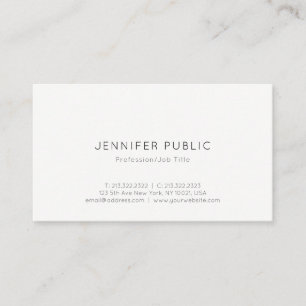 Elegant Modern Minimalist Design Chic Simple Plain Business Card
