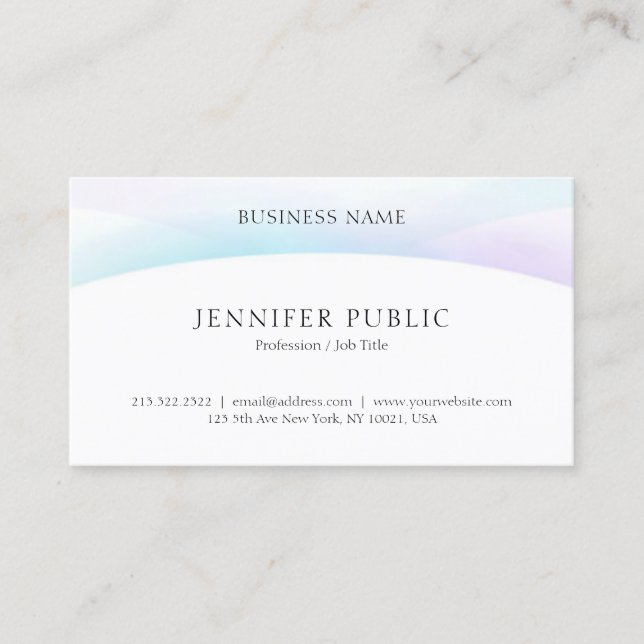 Elegant Modern Minimalist Design Professional Business Card (Front)