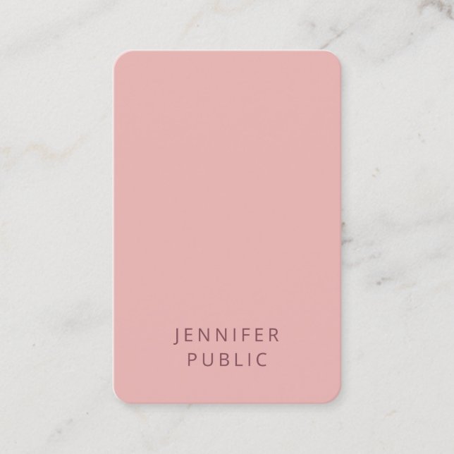 Elegant Modern Minimalist Design Trend Colours Business Card (Front)