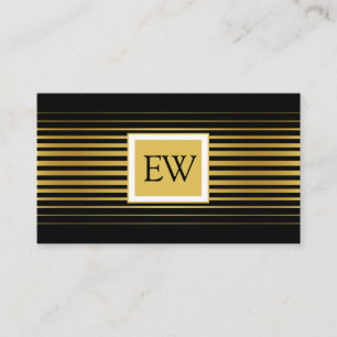 Elegant Modern Minimalist Faded Gold Lines Design Business Card