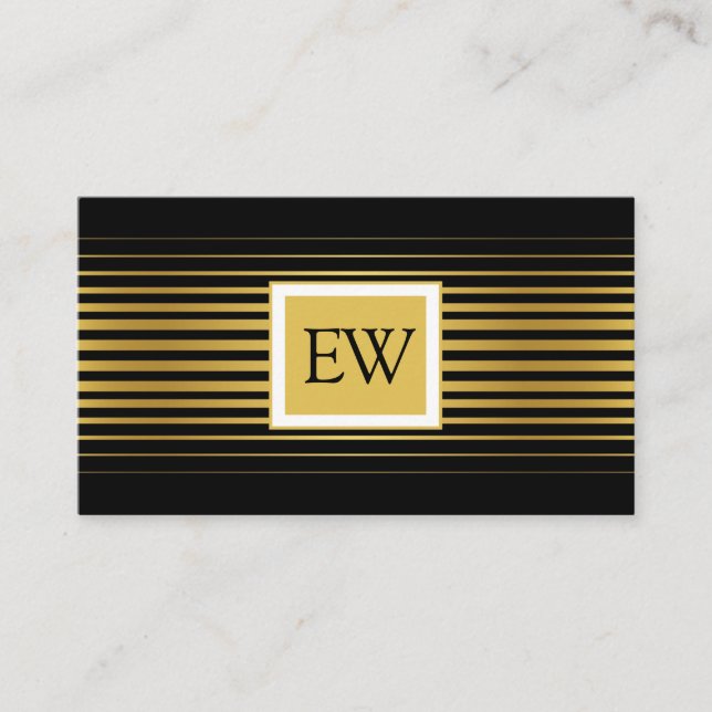 Elegant Modern Minimalist Faded Gold Lines Design Business Card (Front)
