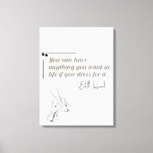 Elegant Modern Minimalist Feminine Canvas Print