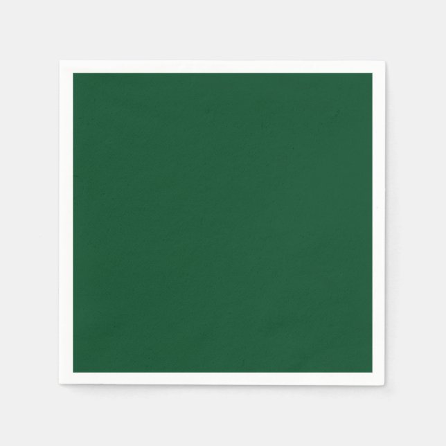 Elegant Modern Minimalist Forest Green Napkin (Front)