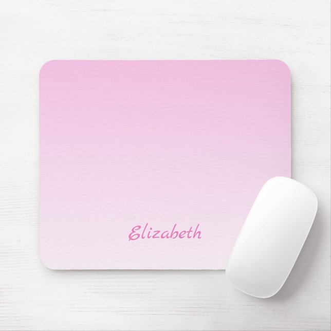 Elegant Modern Minimalist Gradient Pink Ombre  Mouse Mat (With Mouse)