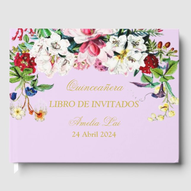 Elegant <modern minimalist guest book (Front)