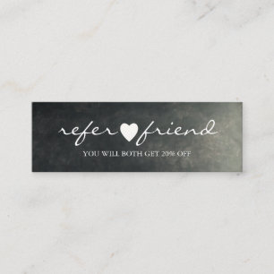 Elegant Modern Minimalist Heart Referral Card