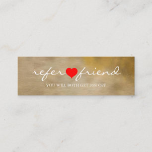 Elegant Modern Minimalist Heart Referral Card