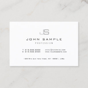 Elegant Modern Minimalist Monogram Template Business Card