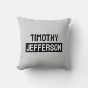 Elegant Modern Minimalist Own Name Cushion