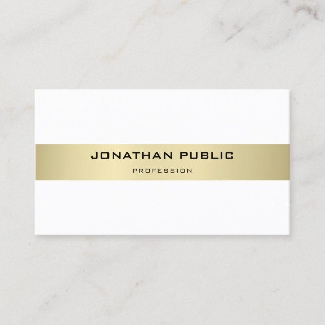 Elegant Modern Minimalist Plain Luxury Trendy Business Card (Front)