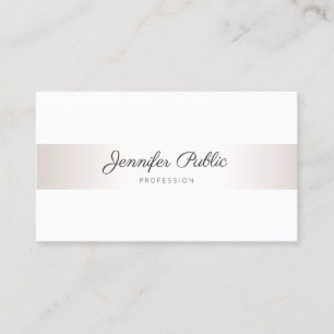 Elegant Modern Minimalist Plain Professional Business Card
