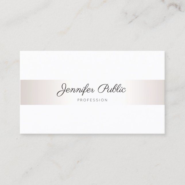 Elegant Modern Minimalist Plain Professional Business Card (Front)
