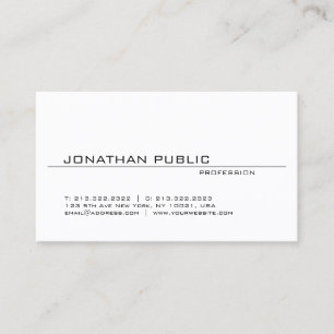 Elegant Modern Minimalist Professional Clean Chic Business Card