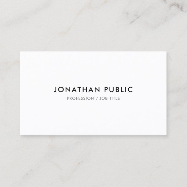 Elegant Modern Minimalist Professional Template Business Card (Front)