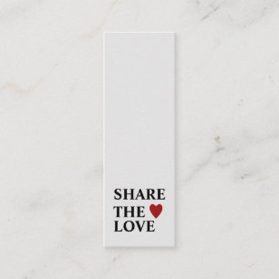 Elegant Modern Minimalist Red Heart Referral Card