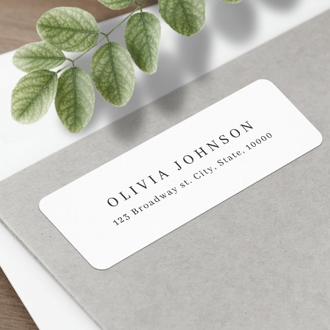 Elegant modern minimalist return address (Elegant modern minimalist return address label)