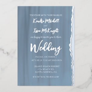 Elegant Modern Minimalist Slate Blue Wedding