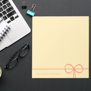 Elegant Modern Minimalist Stylish Bow Notepad