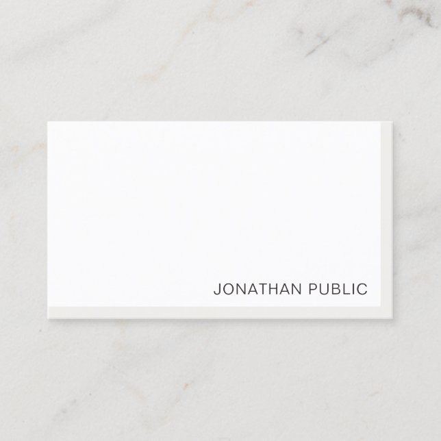 Elegant Modern Minimalist Template Professional Business Card (Front)