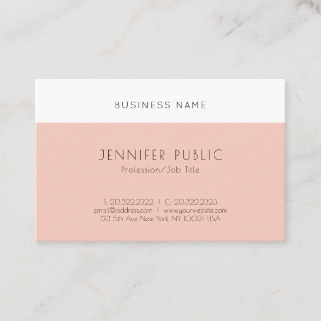 Elegant Modern Minimalist Template Professional Business Card (Front)