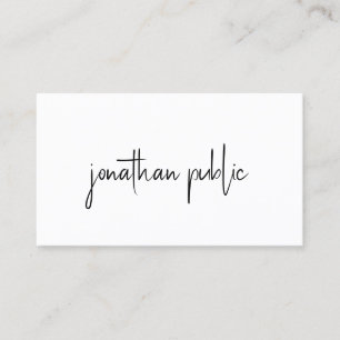 Elegant Modern Minimalist Template Semi Gloss Business Card