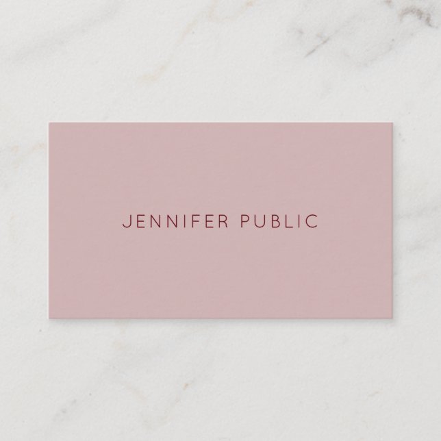 Elegant Modern Minimalist Template Trend Colours Business Card (Front)