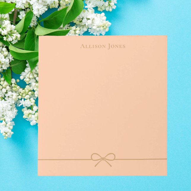 Elegant Modern Minimalist Trendy Girly Cute Bow Notepad (Creator Uploaded)