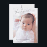 Elegant Modern Minimalist Two Baby Photo Birth Thank You Card<br><div class="desc">Elegant Modern Minimalist Hello Baby Two Photo Birth Thank You Card</div>