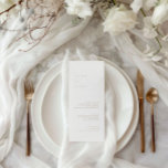 Elegant Modern Minimalist Wedding Flat Menu<br><div class="desc">Design features an handwritten font and modern minimalist design. Designed to coordinate with for the «SERENA» Wedding Invitation Collection. To change details, click «Personalise». To move the text or change the size, font, or colour, click «Click to customise further» It. View the collection link on this page to see all...</div>