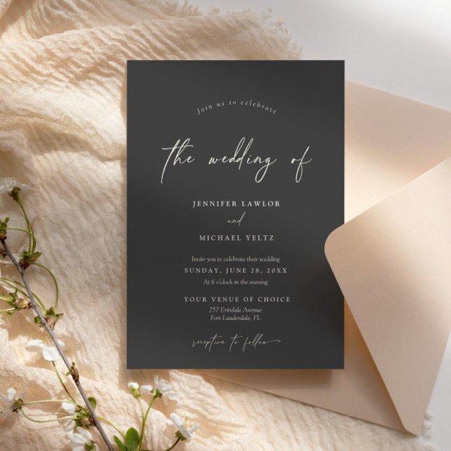 Elegant Modern Minimalist Wedding Invitation (Creator Uploaded)