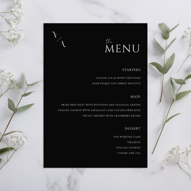Elegant Modern Minimalist Wedding Menu (Creator Uploaded)